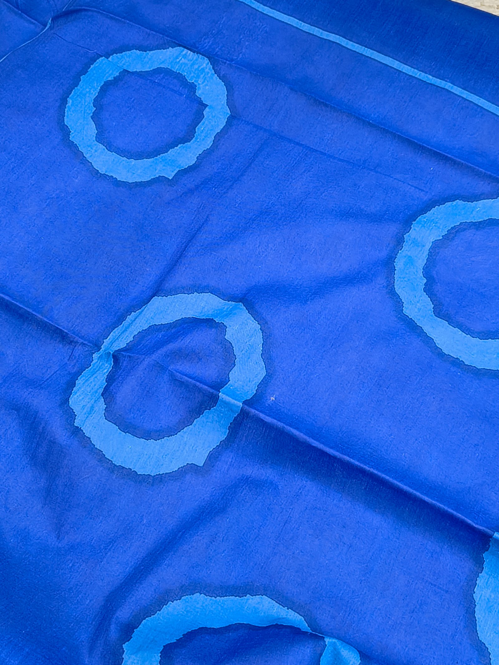 Green & Blue Printed Cotton Saree